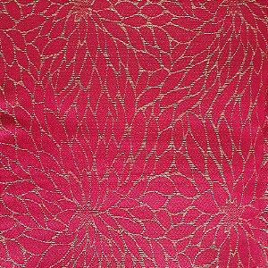 Toalha de Mesa Retangular Natalina 152x213cm Vermelha com Detalhes Dourados