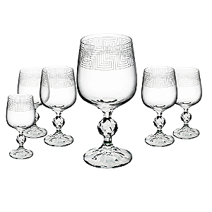 Jogo com 6 Taças de Vinho 230ml Linha Klaudie Bohemia
