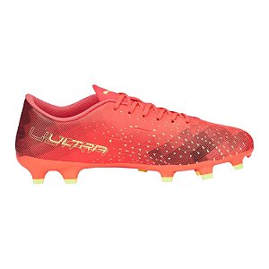 Chuteira Campo Puma Ultra Play Masculina - Laranja + Amarelo