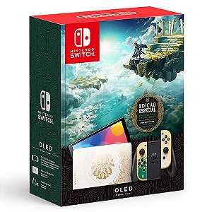 Nintendo Switch Oled 64GB Edição Especial The Legend of Zelda: Tears of the Kingdom com Controle Joy-Con