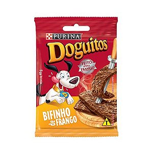 Petisco Doguitos Rodízio para Cães Adultos e Filhotes Sabor Frango - 65g