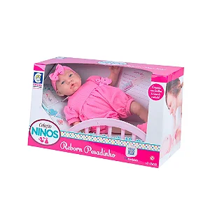 Boneca Ninos Reborn Menina Pesadinho - Cotiplás