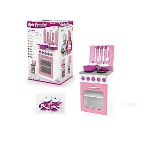 Fogão Infantil Cozinha em Madeira Completa com Acessórios