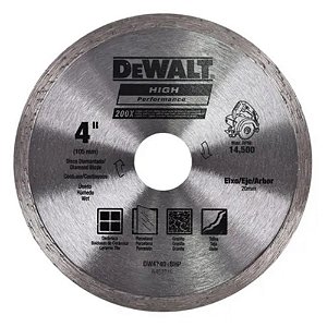 Disco De Corte Diamantado 4 Pol Continuo 105mm Dewalt