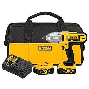 Chave de Impacto Dewalt 1/2 Pol. 20V Max Íon-Lítio com 2 Bat. 4,0 Ah Maleta e Carregador - DCF889M2