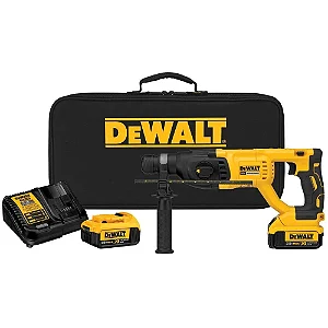 Martelete Combinado Dewalt SDS Plus 1 Pol. 2,6J 20V Brushless com 2 Baterias 4,0Ah e Carregador 110V - DCH133M2