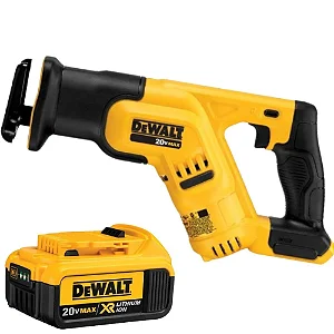 Combo Serra Sabre Compacta 1.1/8 Pol e Bateria de Li-Íon 20V MAX4,0Ah Premium XR - DEWALT-K7166