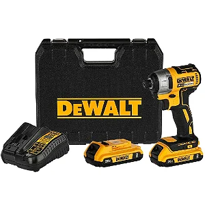 Parafusadeira e Furadeira de Impacto 1/4Pol. 20V Max Brushless 160Nm Com 2 Baterias 2,0Ah Carregador Bivolt e Maleta DEWALT-DCF7871D2-BR