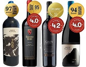Caixa Vinho Chile - 4 garrafas