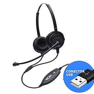 Fone de Ouvido USB Duplo Auricular ZOX | DH-60D