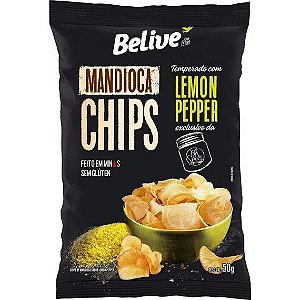 Mandioca Chips com Lemon Pepper 50g Belive