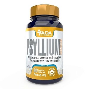 Psyllium + Óleo de Chia e Cromo 60 Cápsulas 1450mg ADA