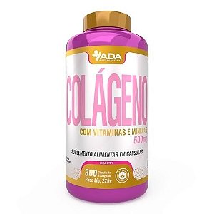 Colágeno C/ Vitaminas e Minerais 300 Cápsulas 500mg ADA