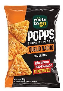 Chips de Pipoca Popps Queijo Nacho 35G Roots To Go