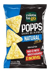 Chips de Pipoca Popps Natural 35G Roots To Go