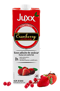 Suco Cranberry com Morango Sem Adição de Açúcar 1L Juxx