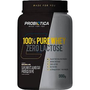 100% Whey Puro Zero Lactose 900g Probiotica