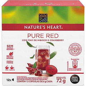 Chá em Cápsula Hibisco com Cranberry 12un 72g Natures Heart