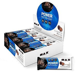 Power Protein Bar Dark Chocolate Truffle 8un x 90G Max Titanium