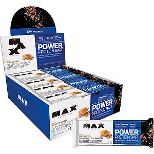 Power Protein Bar Peanut Butter 12un X 41g Max Titanium