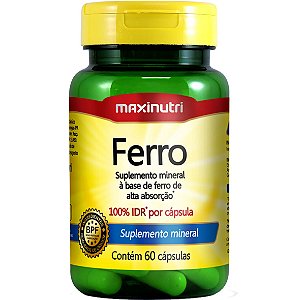 FERRO 100% IDR 60CPS 460MG MAXINUTRI