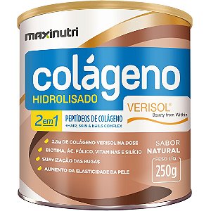 Colageno 2 Em 1 Zero Ac Verisol Natural 250G Maxinutri
