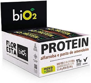 Barra Protein Alfarroba/Amendoim 12un X 40G Bio2