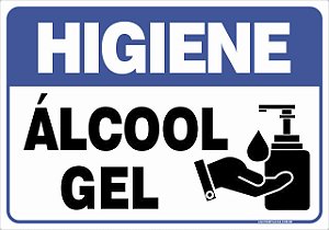 PLACA ÁLCOOL EM GEL