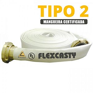 MANGUEIRA DE INCÊNDIO FLEXCASTY TIPO 2 - 1.1/2" 30 M