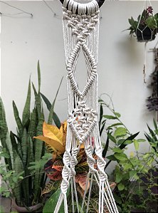 Macramê suporte para plantas - Triangular