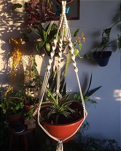 Suporte para plantas macramê