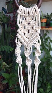 Macramê Suporte para plantas -algodão cru
