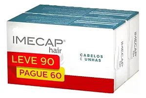 Imecap Hair Cabelos e Unhas - Pague 60 E Leve 90 Capsulas