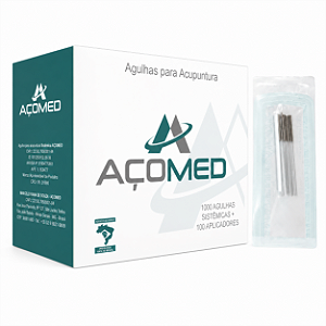 Agulha para acupuntura Açomed (0,25x30) - Cx c/ 1000 unidades