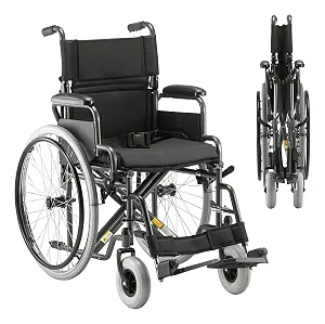 Cadeira de Rodas Dobrável em Aço Dellamed D400 Compacta – Suporta até 120kg