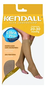 Meia Kendall Alta Compressão 3/4 Sem Ponteira 20-30mmHg – Unissex