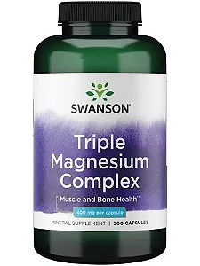 Magnésio Triplo Complexo Swanson 400mg 300 Cápsulas Importado