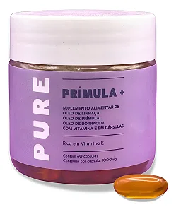 Pure Prímula + Borragem Tratamento Natural Menopausa E TPM 60 Cáp