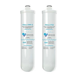 Filtro Refil Cânovas PPF5 e T33 (Par) – Kit Original para Purificadores e Bebedouros