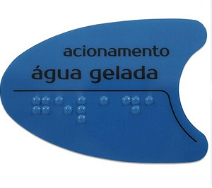 Adesivo Frontal Azul “Água Gelada” para Bebedouro IBBL BDF PDF Smart H2O