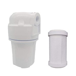 Carcaça de Filtro Externo com Refil Carvão Ativado 5mm – Sistema de Filtragem de Água