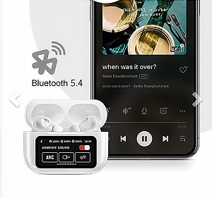 Fone de Ouvido Intra Auricular Bluetooth com Case de Carregamento com Tela LCD Digital Touch