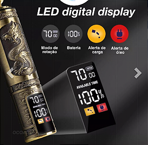 Máquina De Cortar Cabelo Barba Profissional Com Display Digital