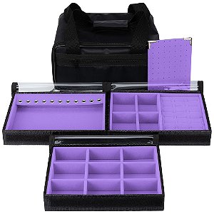 Bolsa Baby completa c/ 3 bandejas para Joias Bijuterias