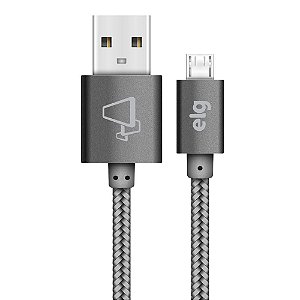 Cabo Micro USB em T  Elg CNV510GY Cinza
