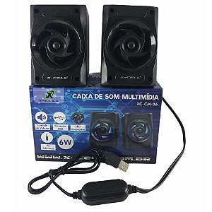 Caixa de Som para PC X-cell XC-CM-06 6W Preto