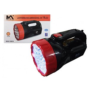 Lanterna Recarregável Maxmidia MX-1808 Preta
