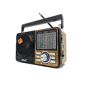 Rádio Lelong LE-610 3 Faixas FM/AM/SW1-7  Marrom