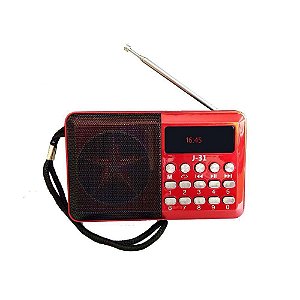 Rádio Portátil Altomex JD-31 TF/USB/FM Vermelho