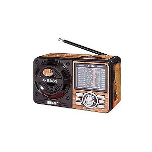 Rádio Lelong LE-616 3 Faixas FM/AM/SW1-7 Marrom